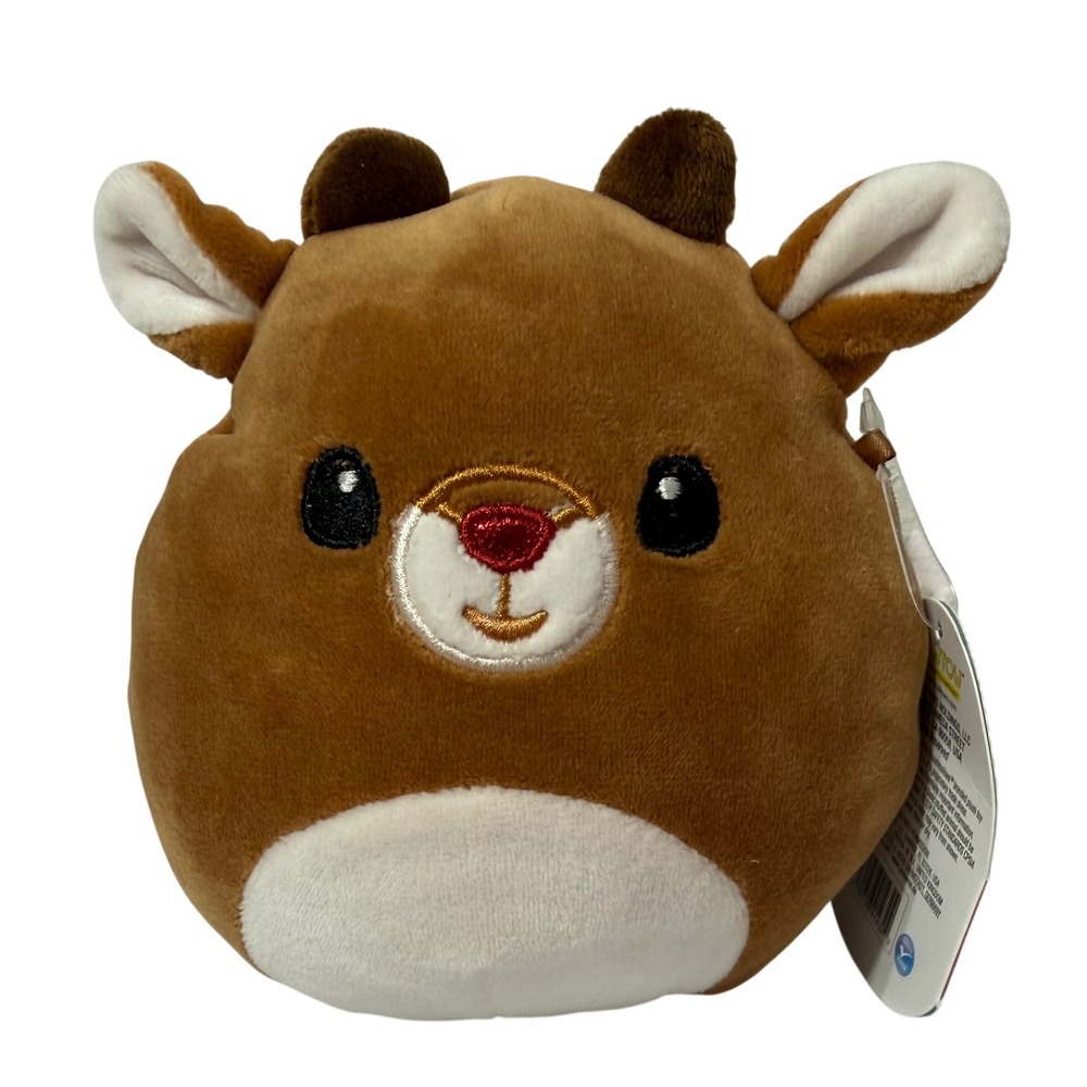 Squishmallows Rudolph the Red-Nosed Reindeer 5 Inch Christmas Plush Kellytoy NWT